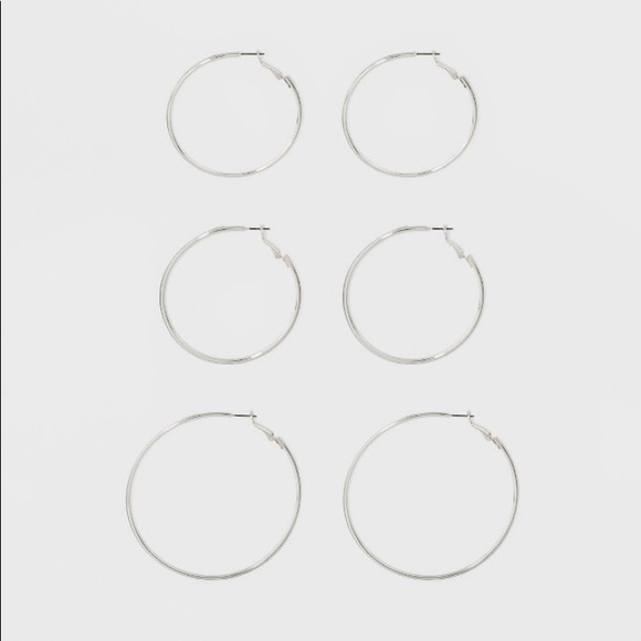 3 Piece Hoop Earring Set - Picture 2 of 4